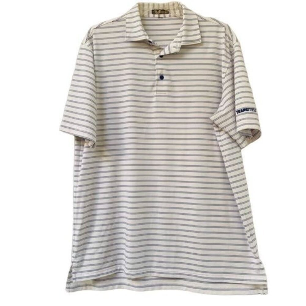 Peter Millar‎ Summer Comfort Polo Shirt Mens Large Stripes Collared Golf